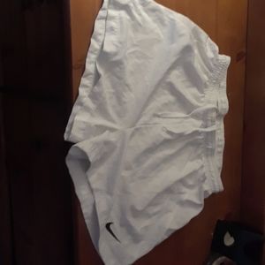 White Nike dry-fit work out shorts